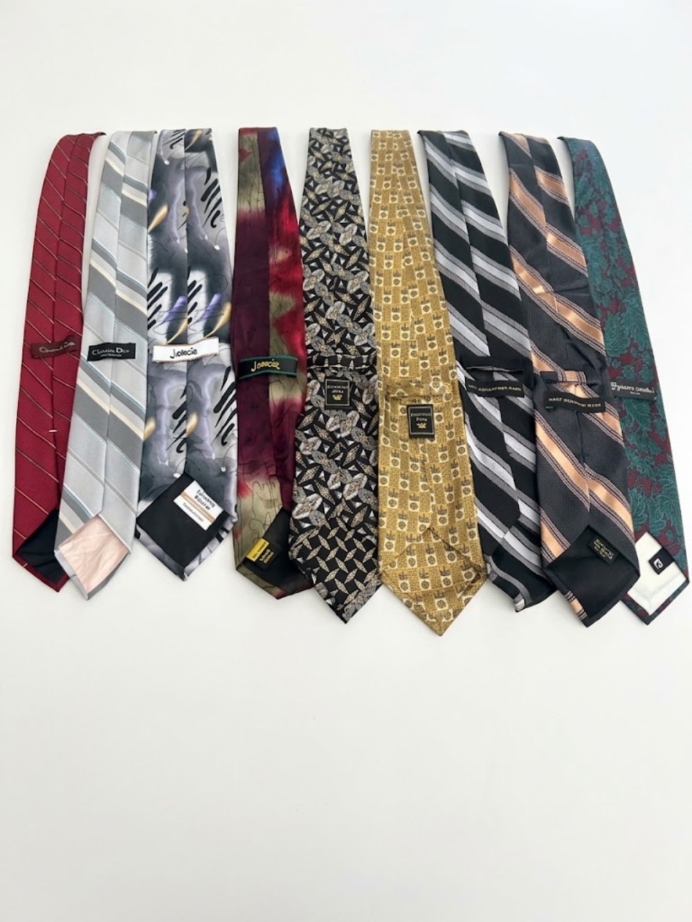 Lot of 9 high end silk ties